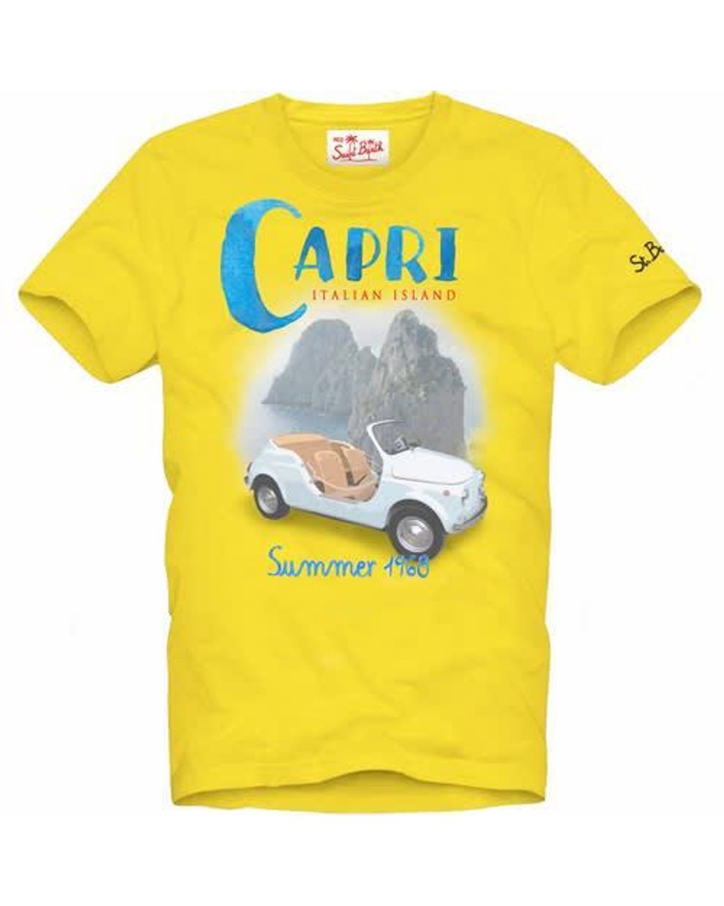 Mc2 Saint Barth T-shirt Capri Island Gialla Tshirtman02277b in Yellow for  Men | Lyst