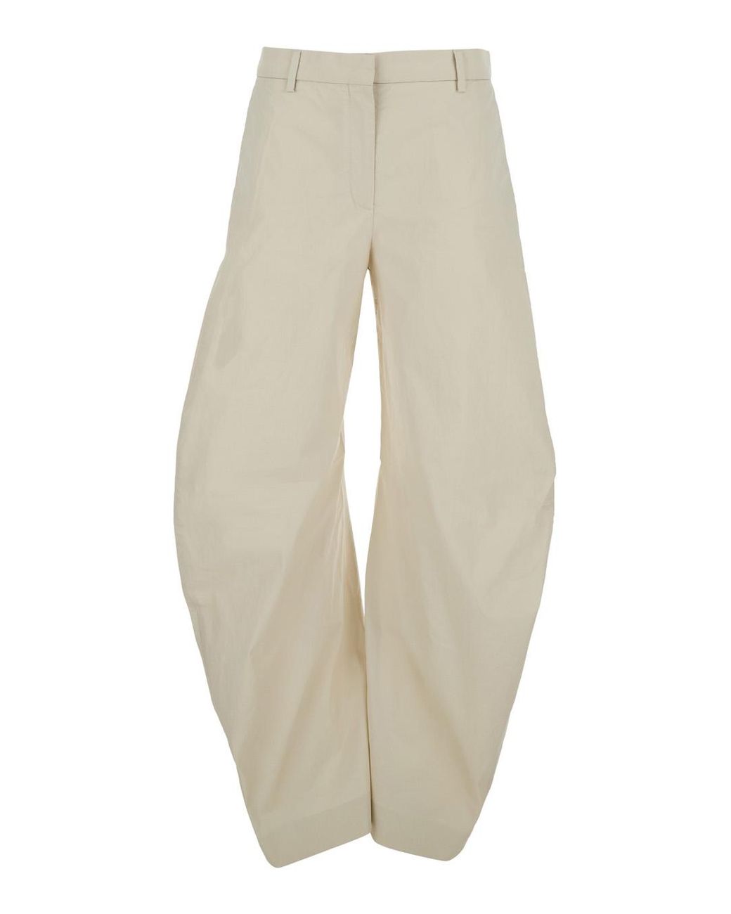 Acne Natural Pants Patty Coated Organic Cotton Trousers