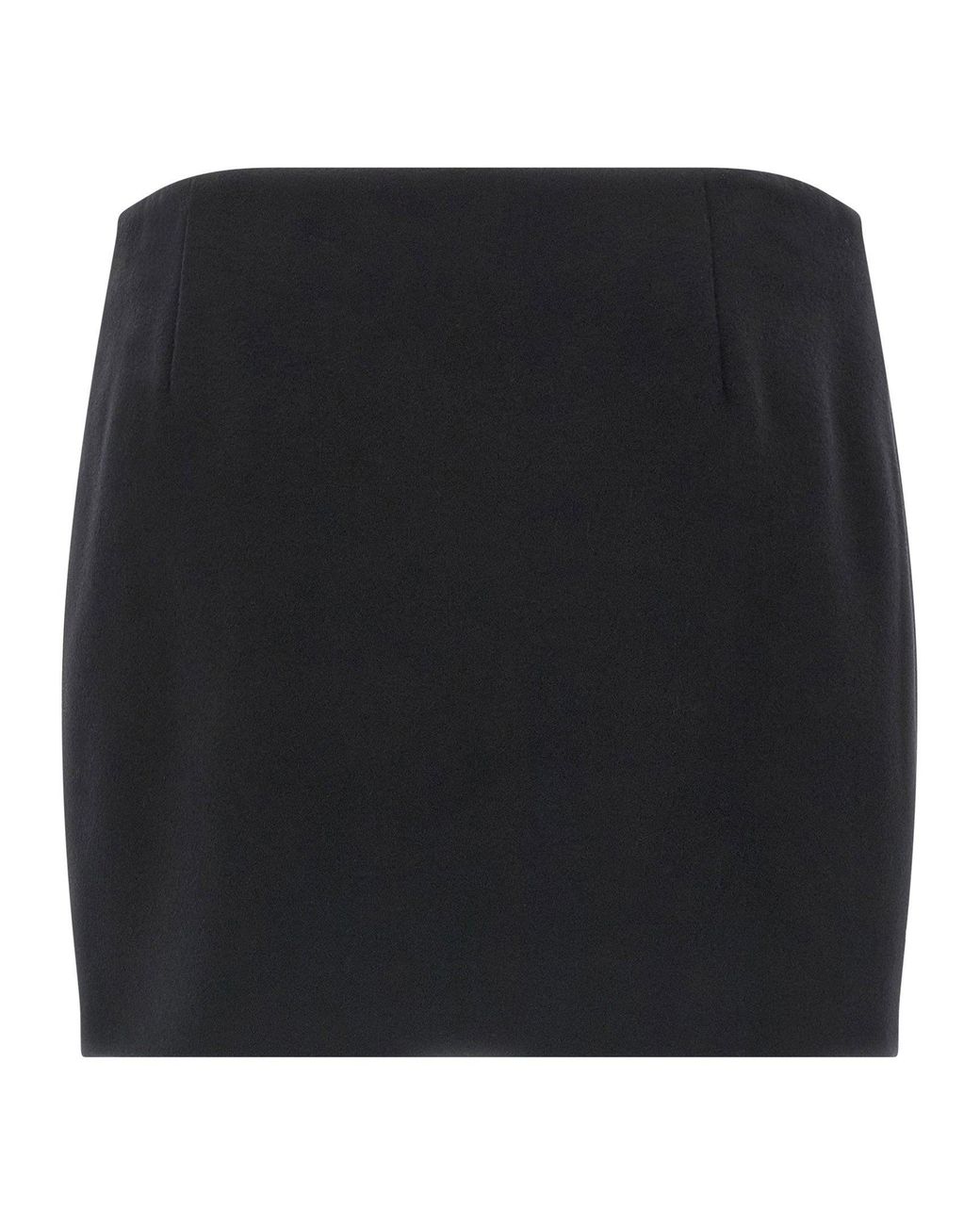 Ferragamo Black Wool And Cashmere Mini Skirt