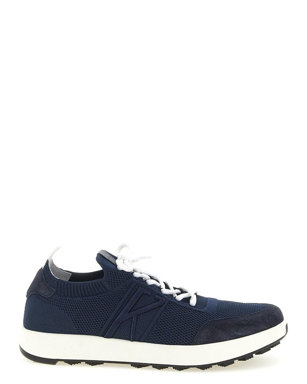 Kiton Blue Technical Cotton Sneaker