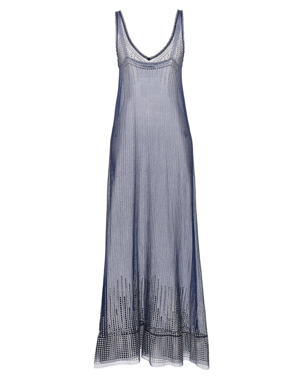 Rabanne Purple Studded Mesh Dress