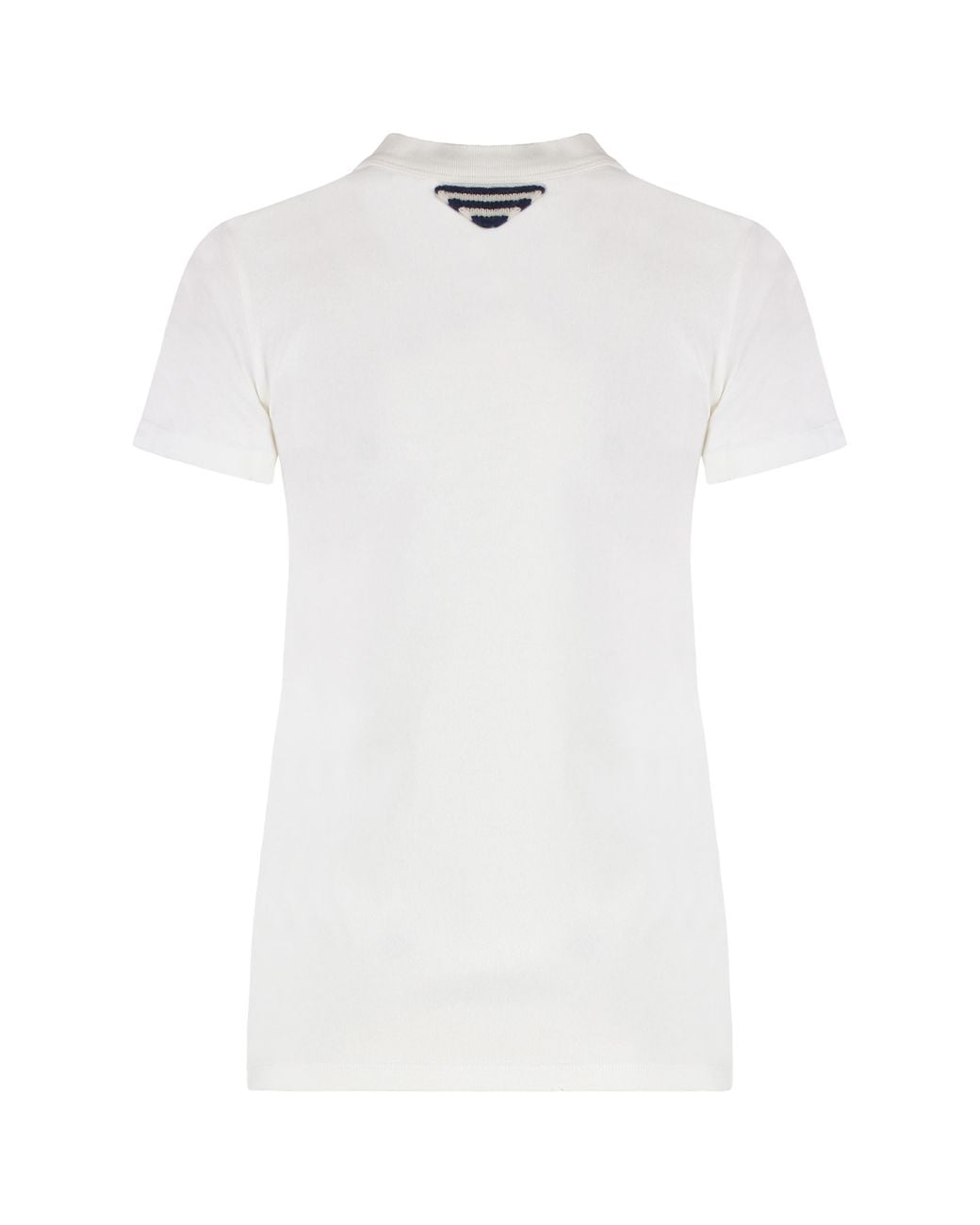 Prada White Prada Logo-Embroidered Crew-Neck T-Shirt