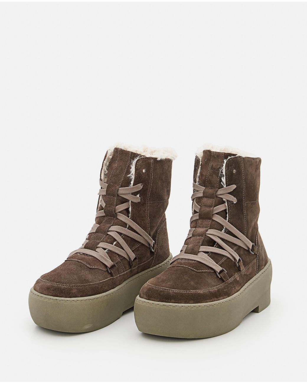 Gia Borghini Brown Lace Up Boots