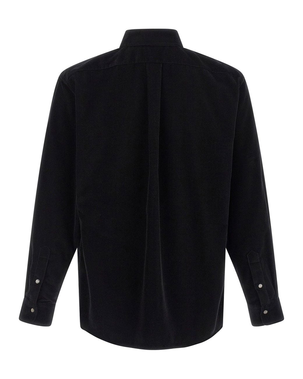 Fendi Blue Corduroy Button-Down Shirt for men