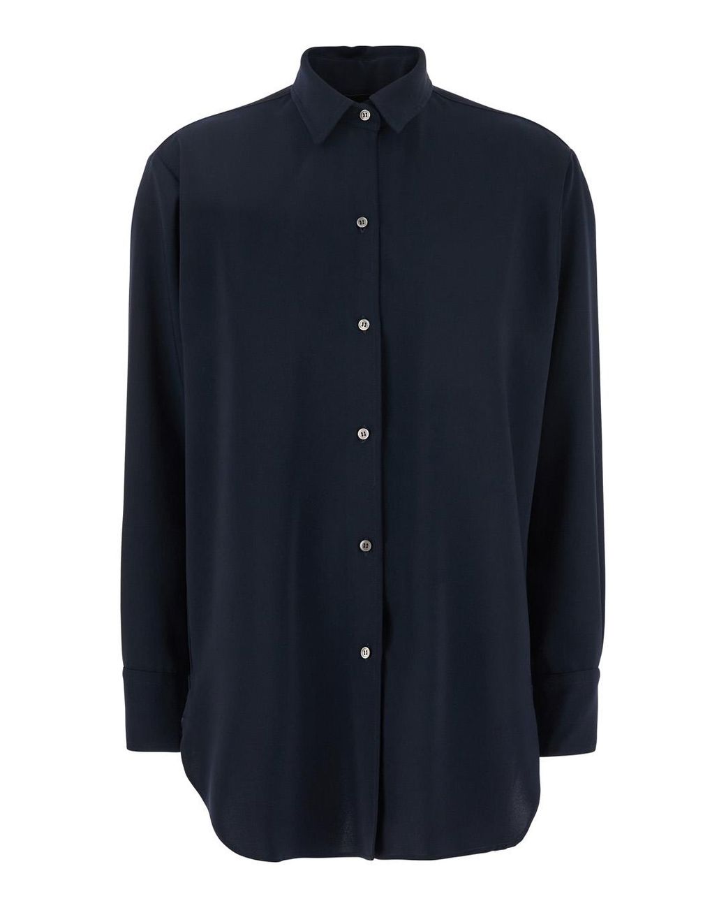 Le Plain Blue Shirt With Classic Collar