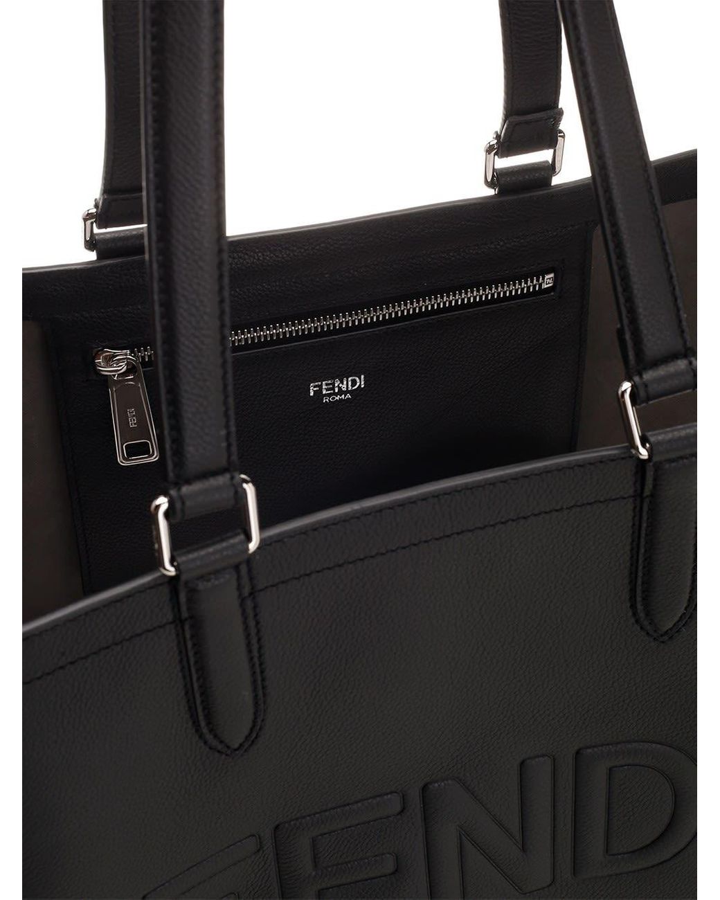 Fendi black tote top
