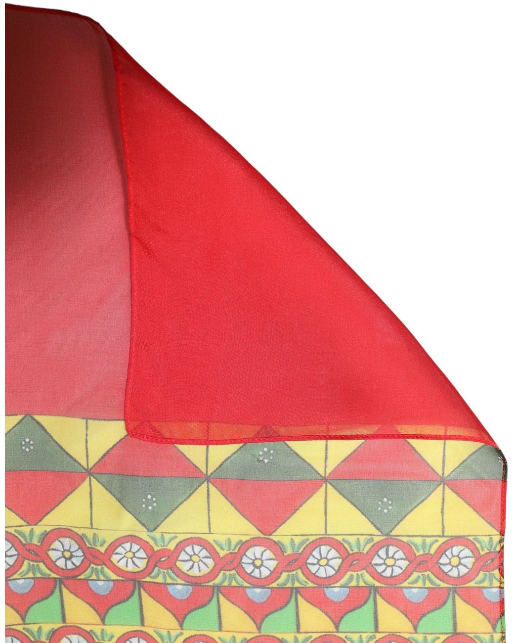 Dolce & Gabbana Pink Silk Geometric Print Shawl Stole Scarf