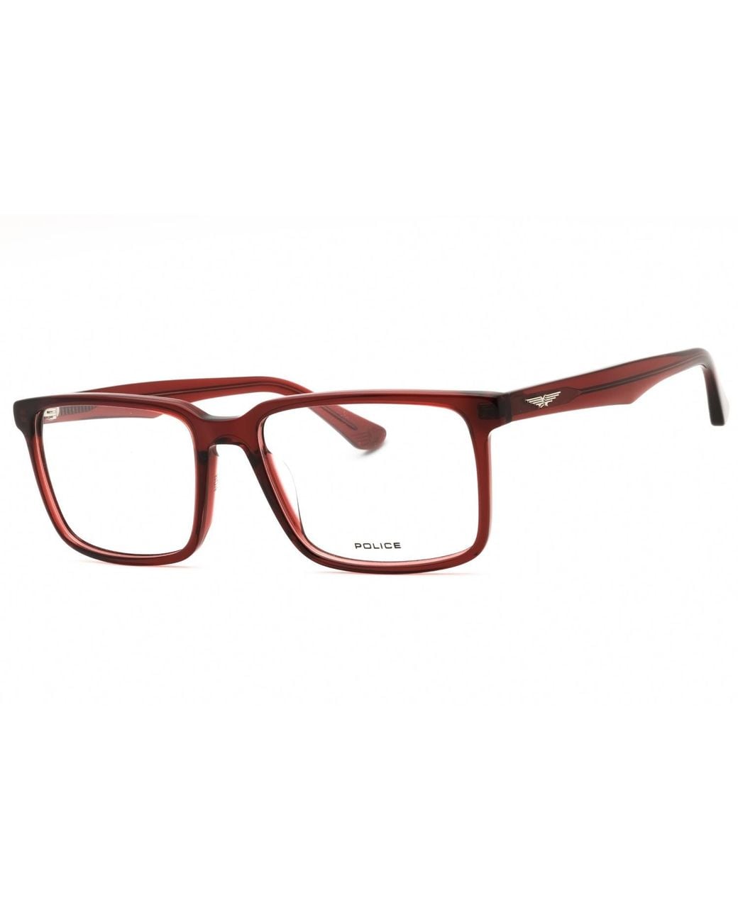 Police Black Police Vpln17 Rectangular Acetate Eyeglasses
