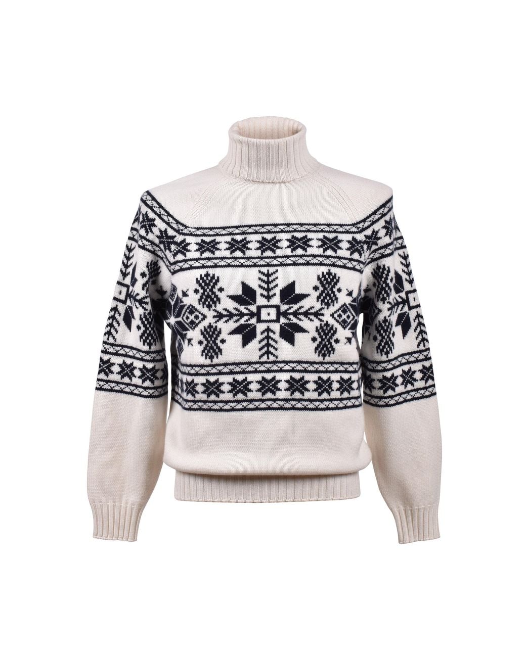 Brunello Cucinelli Multicolor 100% Cashmere Two Tone Turtleneck Sweater for men