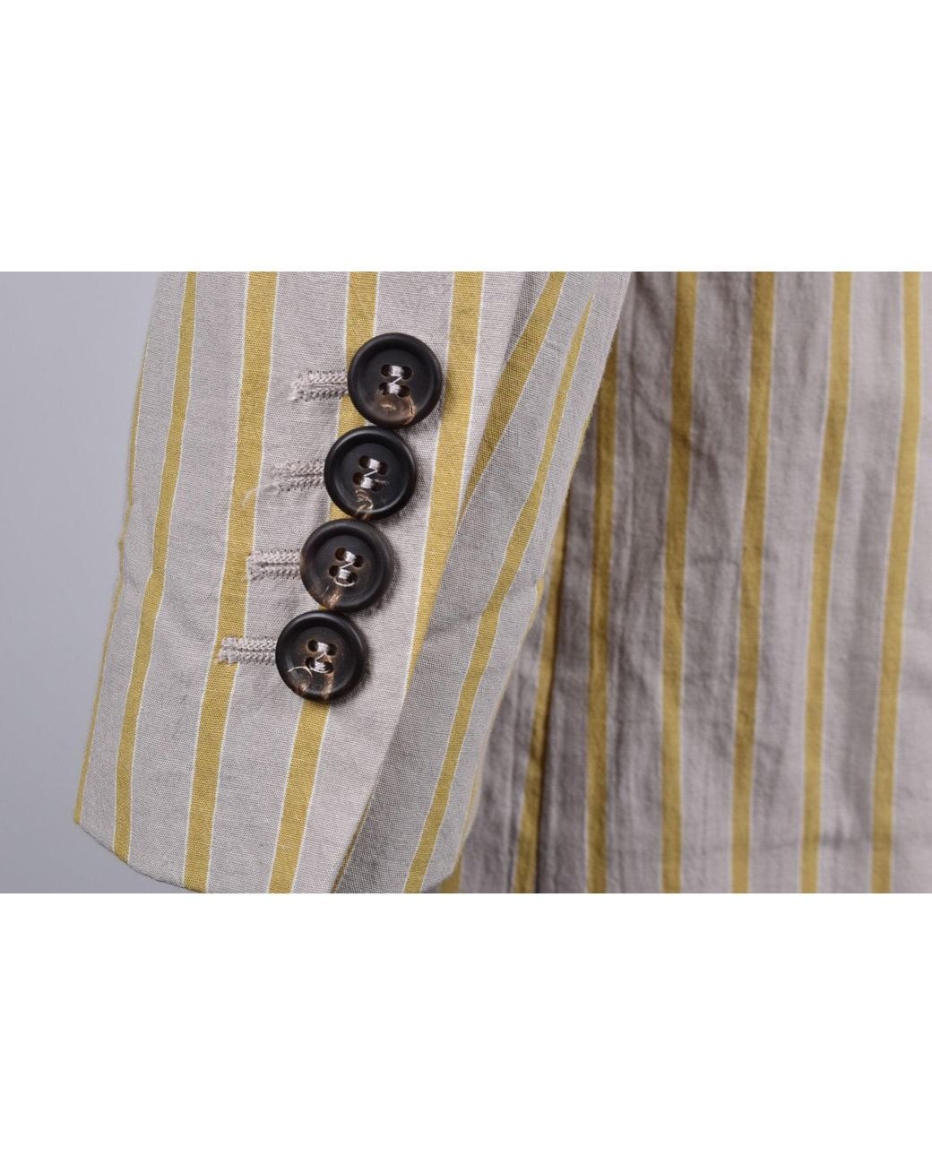 Brunello Cucinelli Natural Striped Linen Suit