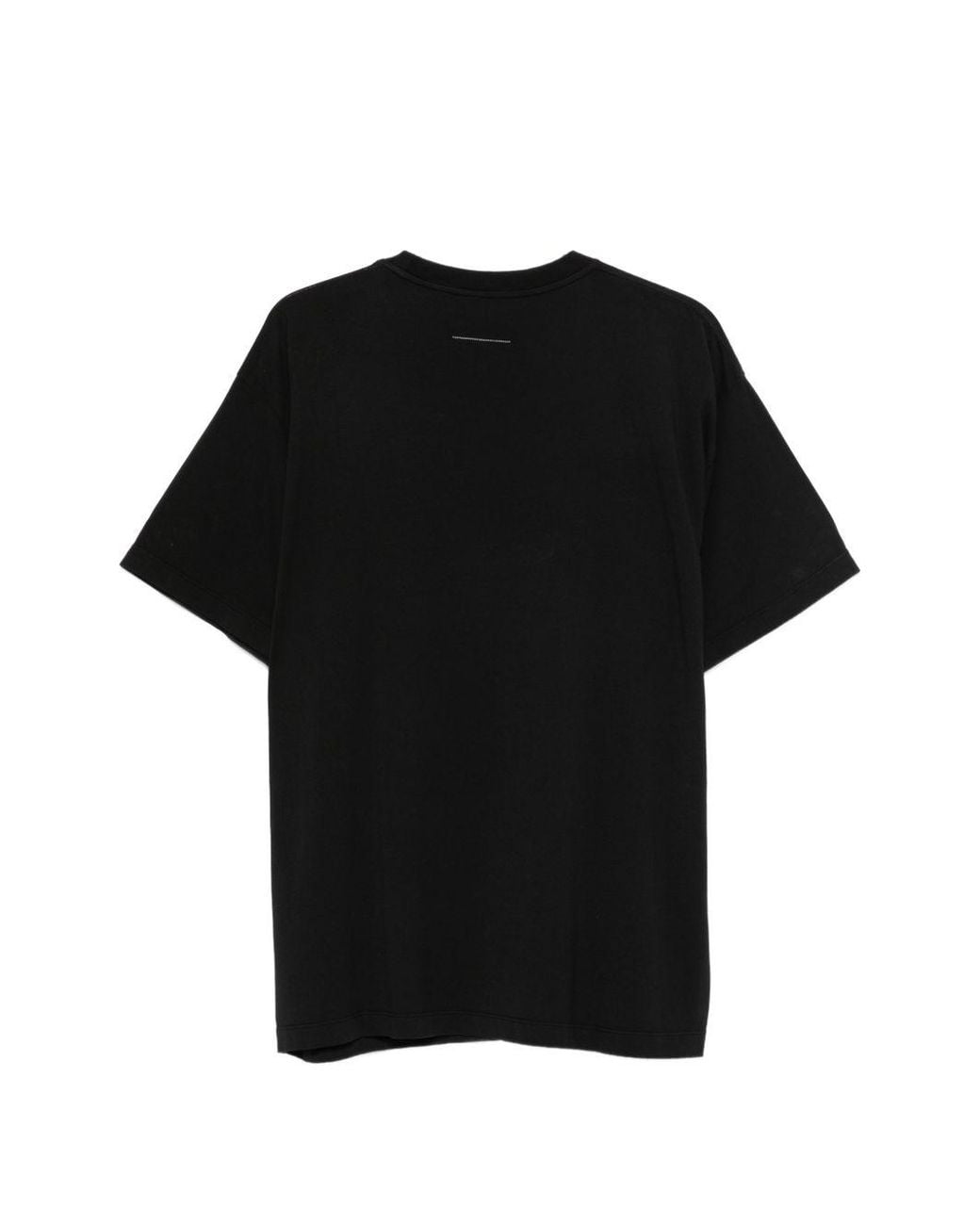 MM6 by Maison Margiela Black Logo-Print T-Shirt for men