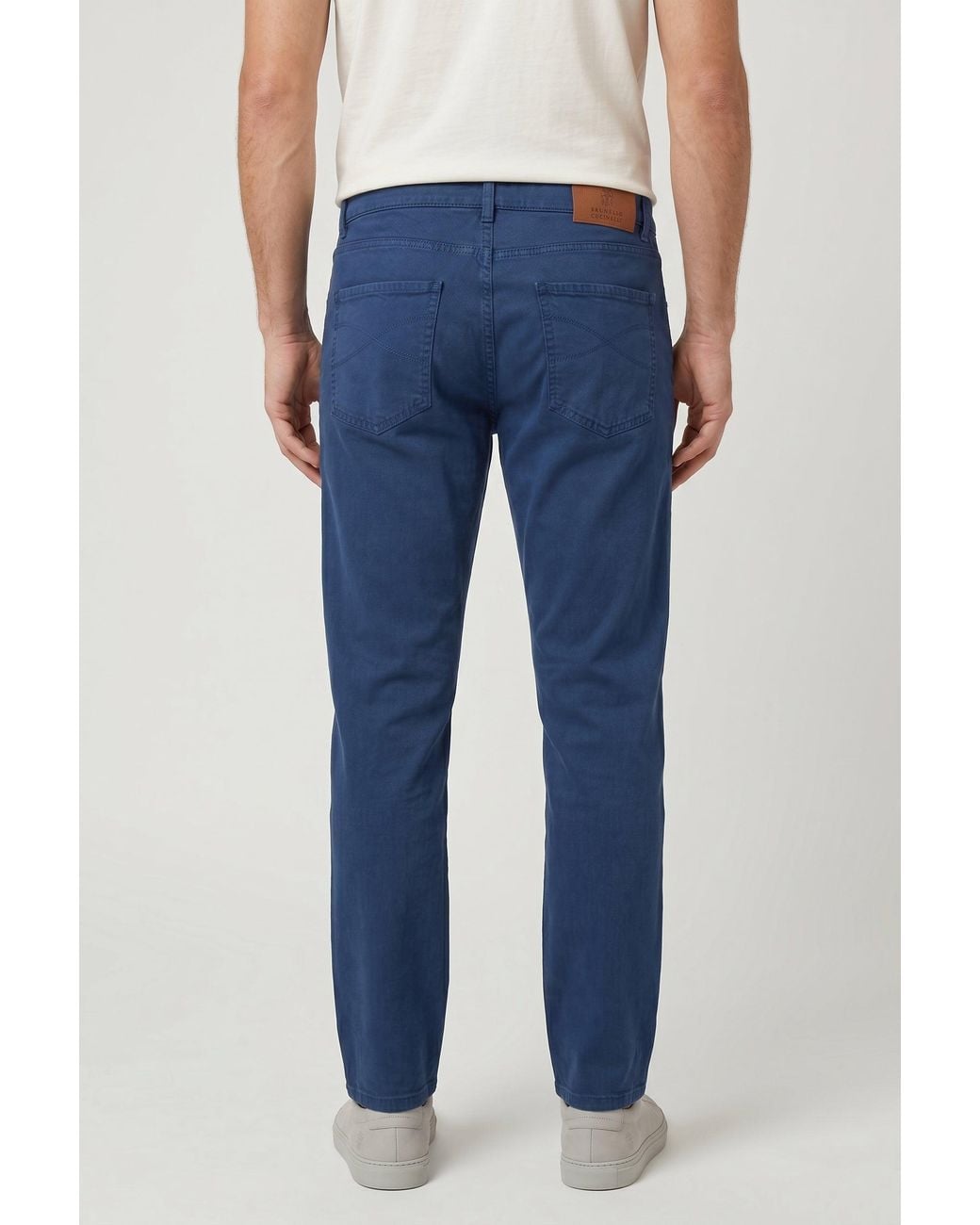 Brunello Cucinelli Blue Leisure Fit Trousers for men