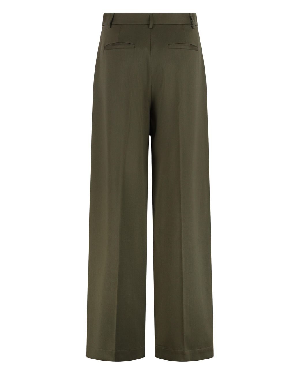 DARKPARK Green Trousers Chicago High-Waist Wool Wide-Leg