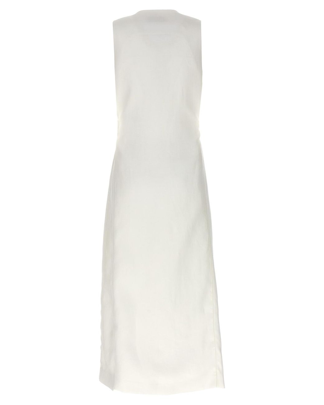 Max Mara White 'Aureo' Maxi Waistcoat