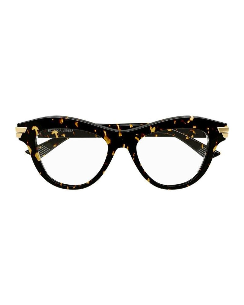 Bottega Veneta Black Eyeglasses Cat Eye Full Rim, Frame And Clear Demo Lenses Lens Bv1105O001