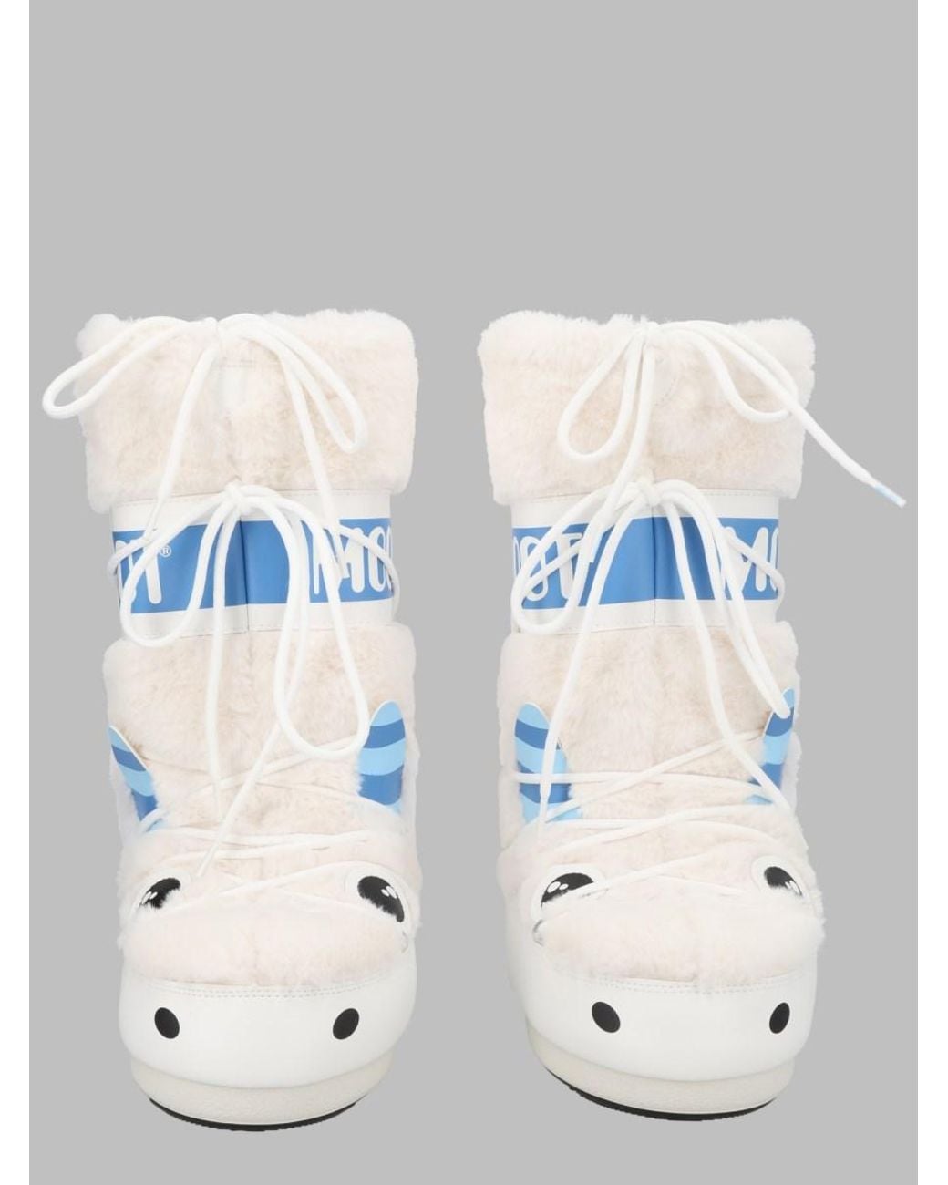 Moon Boot White Icon Little Yeti Boots Polyester Polyvinyl Chloride