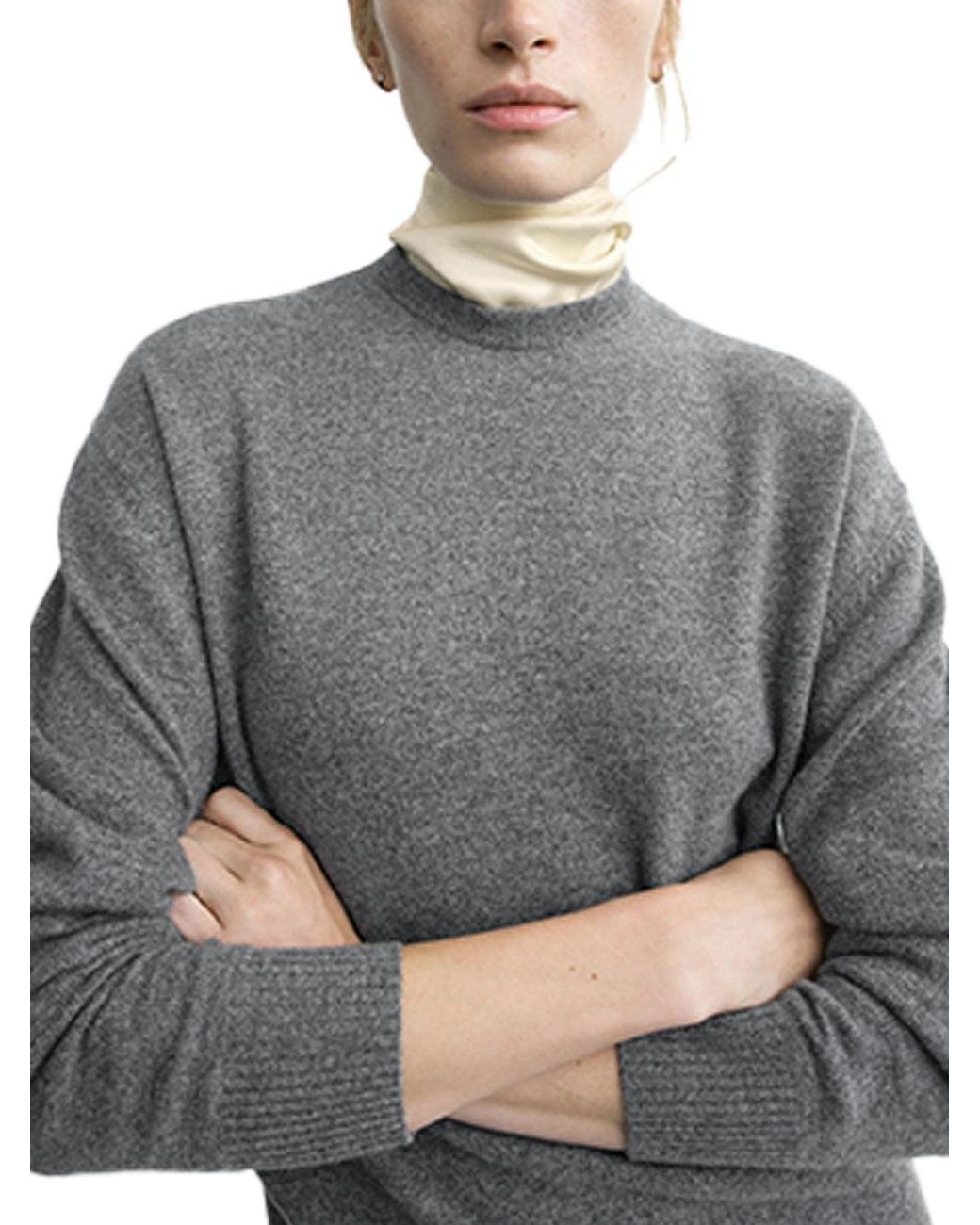 Totême Gray Classic Cashmere Top