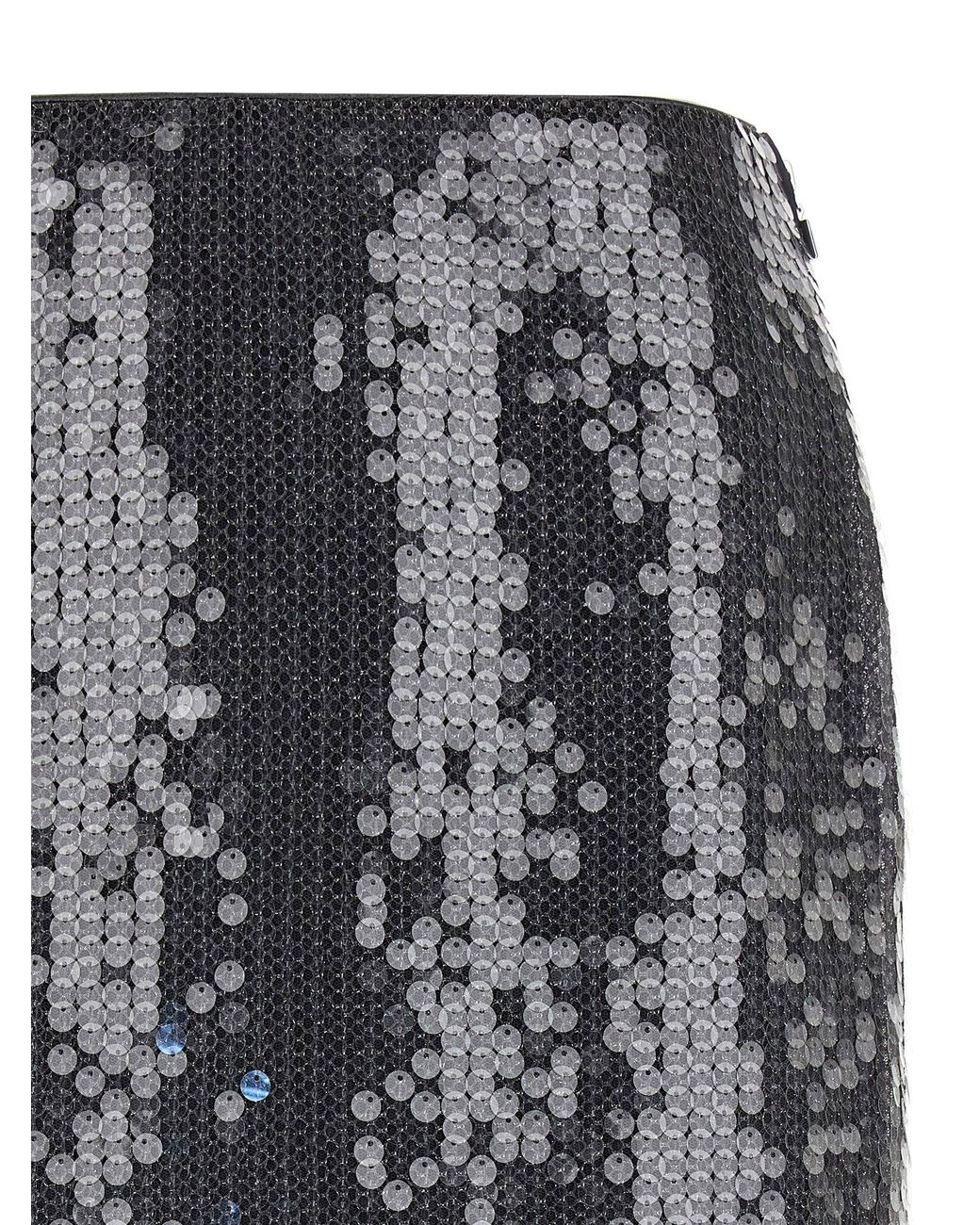 ROTATE BIRGER CHRISTENSEN Gray Sequin Midi Skirt