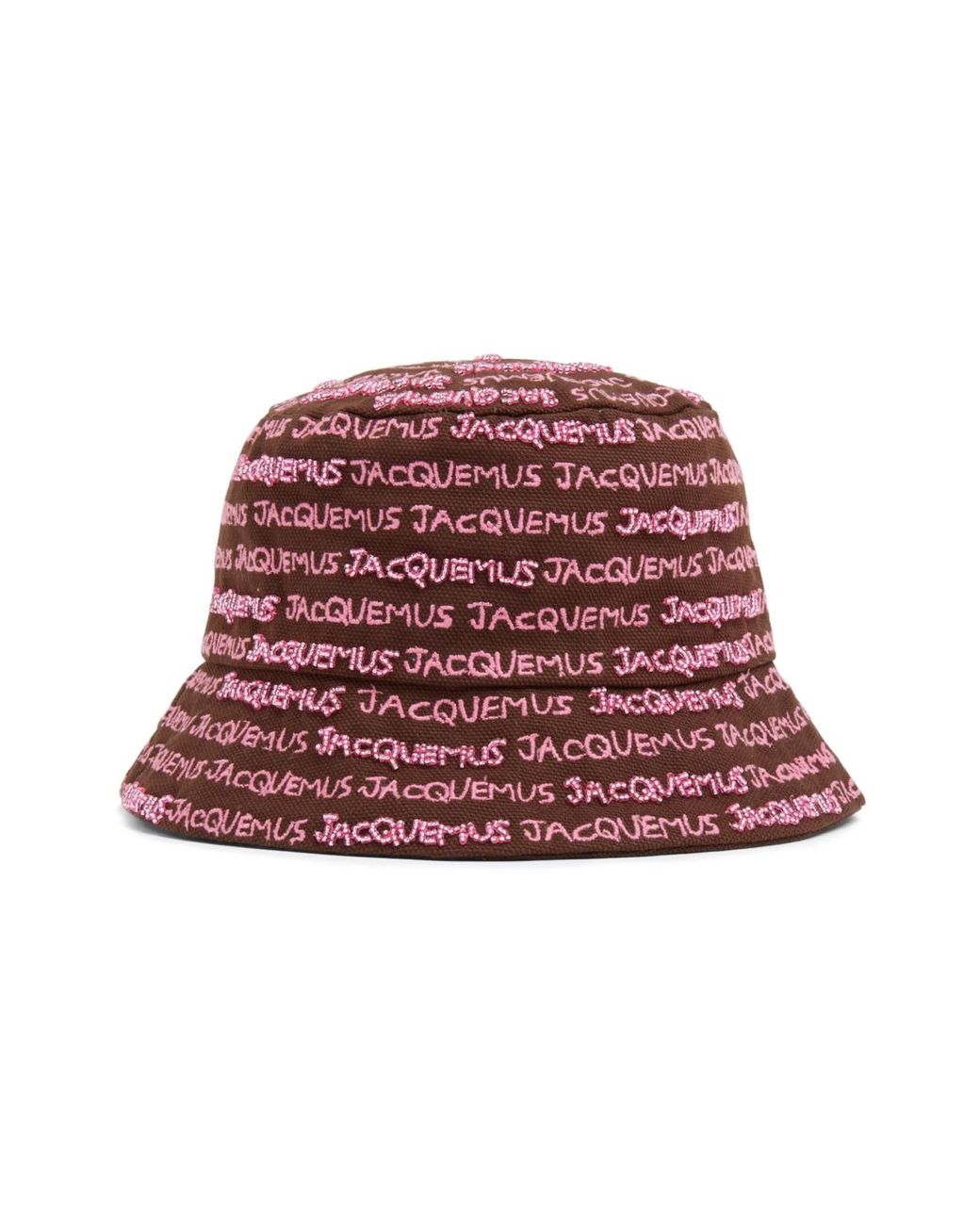 Jacquemus Red Le Bob Bordado Logo Bucket Hat Accessories Beanies