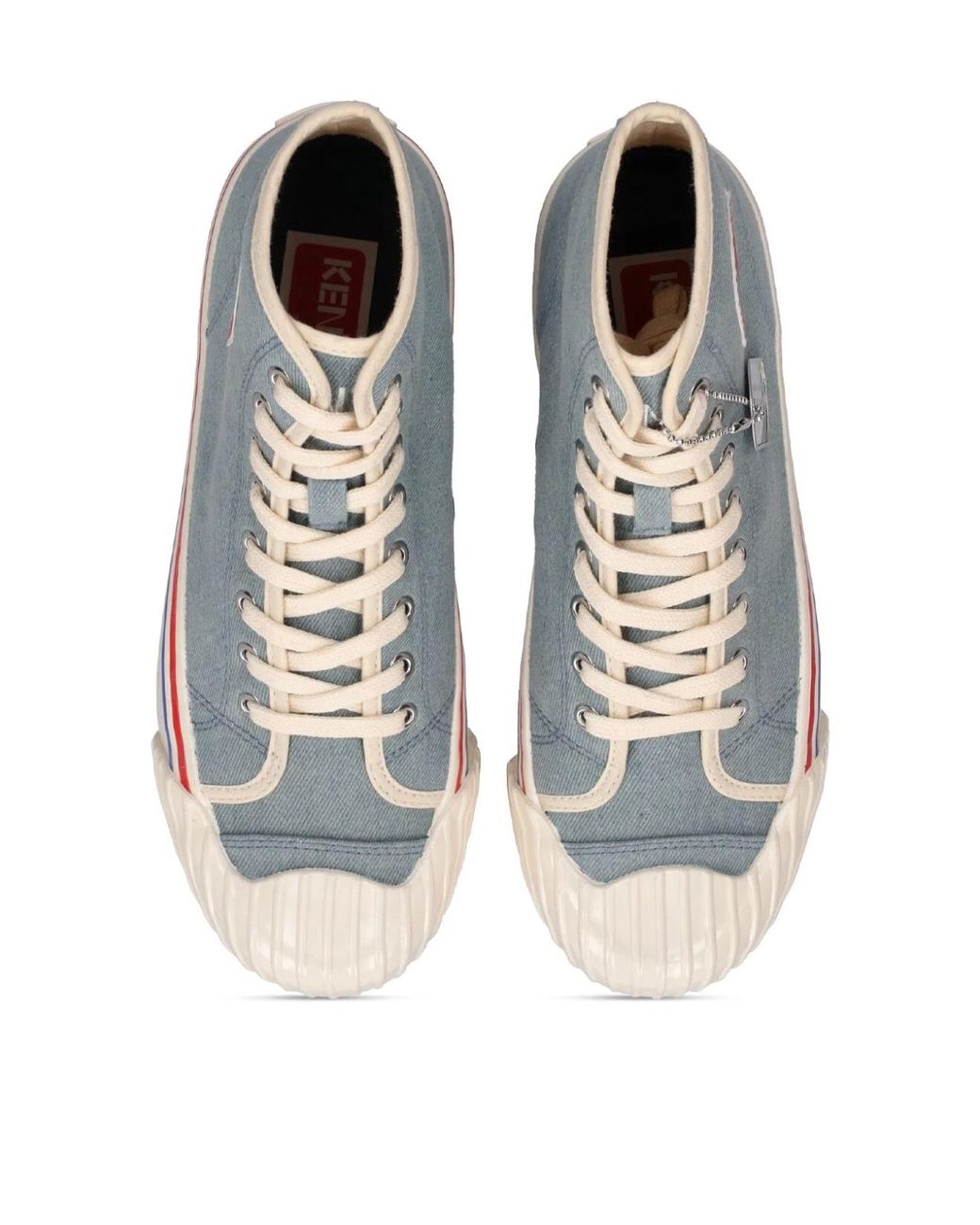 KENZO White School Logo High-Top Sneakers