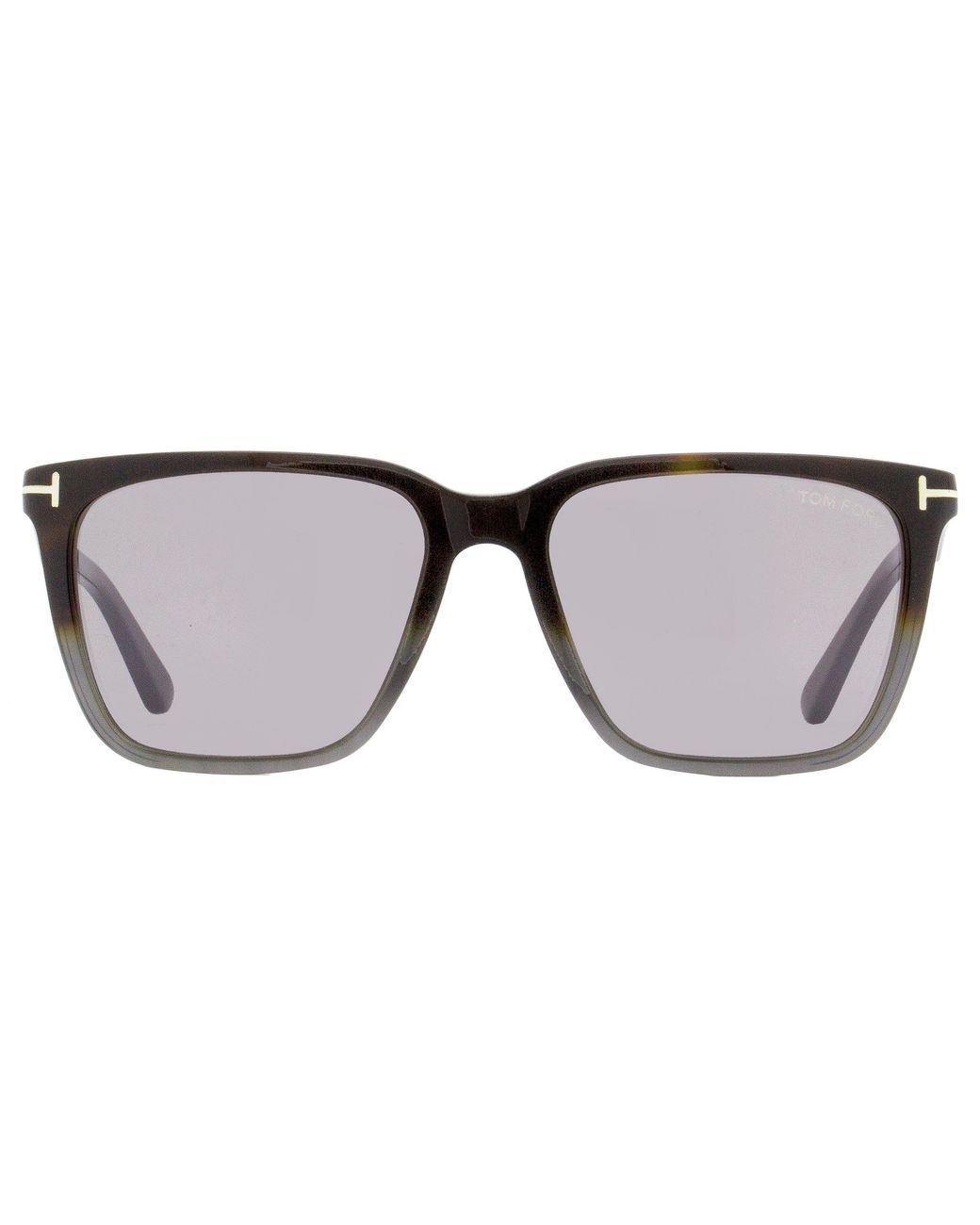 Tom Ford Black Rectangular Sunglasses Tf862 Garrett 56C Havana--Gunmetal 56Mm Ft0862 Plastic (Acetate)/Metal