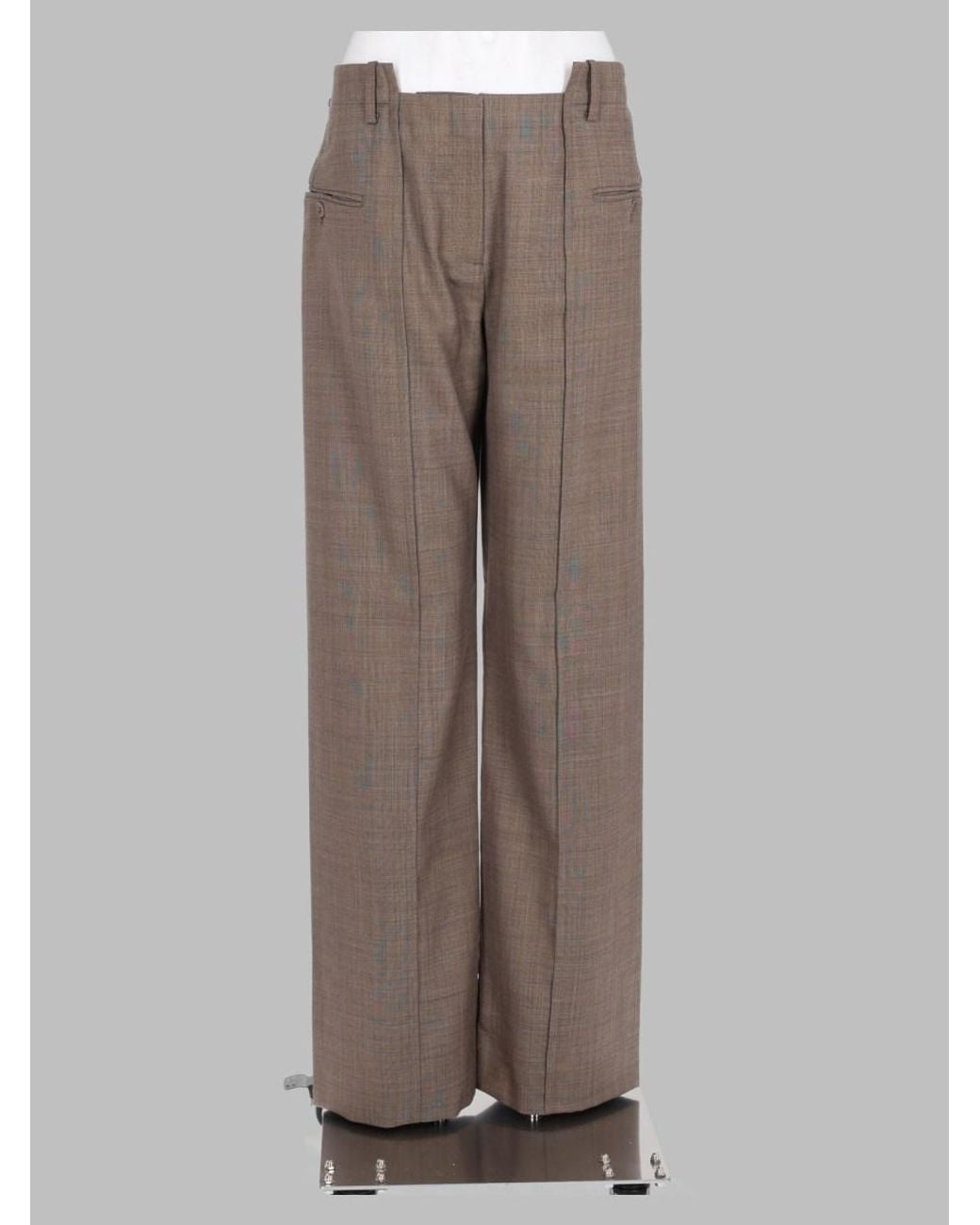 Ganni Brown Wool Blend Trousers