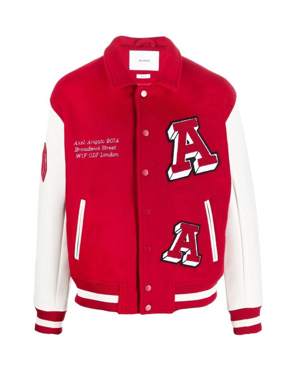 Axel Arigato Illusion Varsity Jacket in Red for Men | Lyst