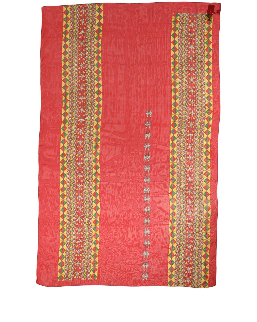 Dolce & Gabbana Pink Silk Geometric Print Shawl Stole Scarf
