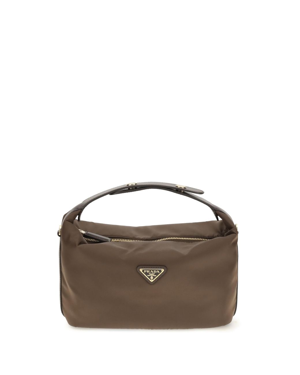 Prada Brown Mini Handbag Chérie Recycled Polyamide Shoulder Bags