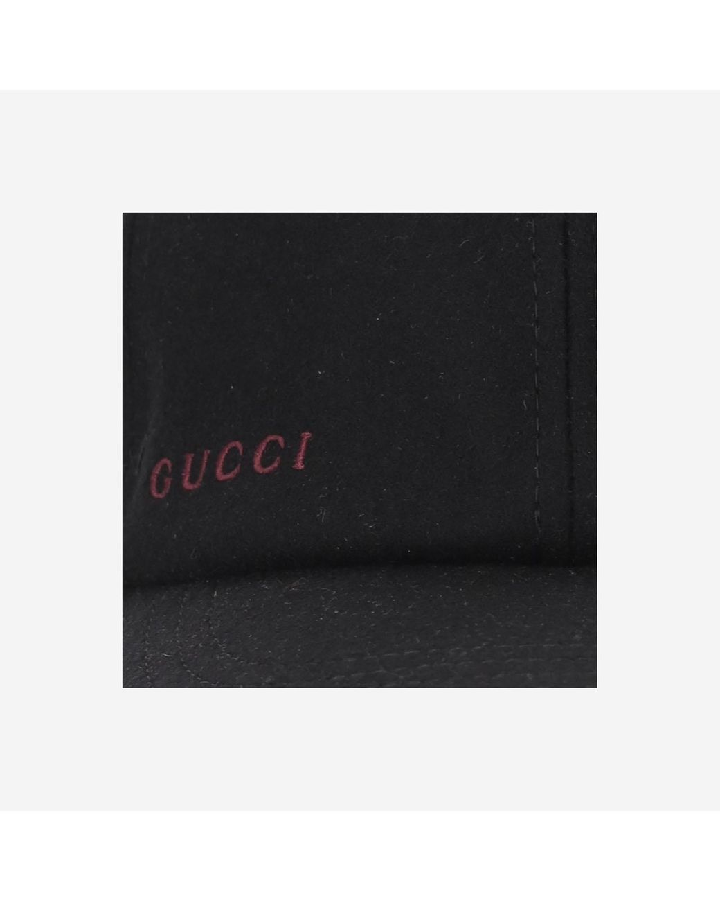 Gucci Black Wool Baseball Cap With Adjustable Strap Hat for men