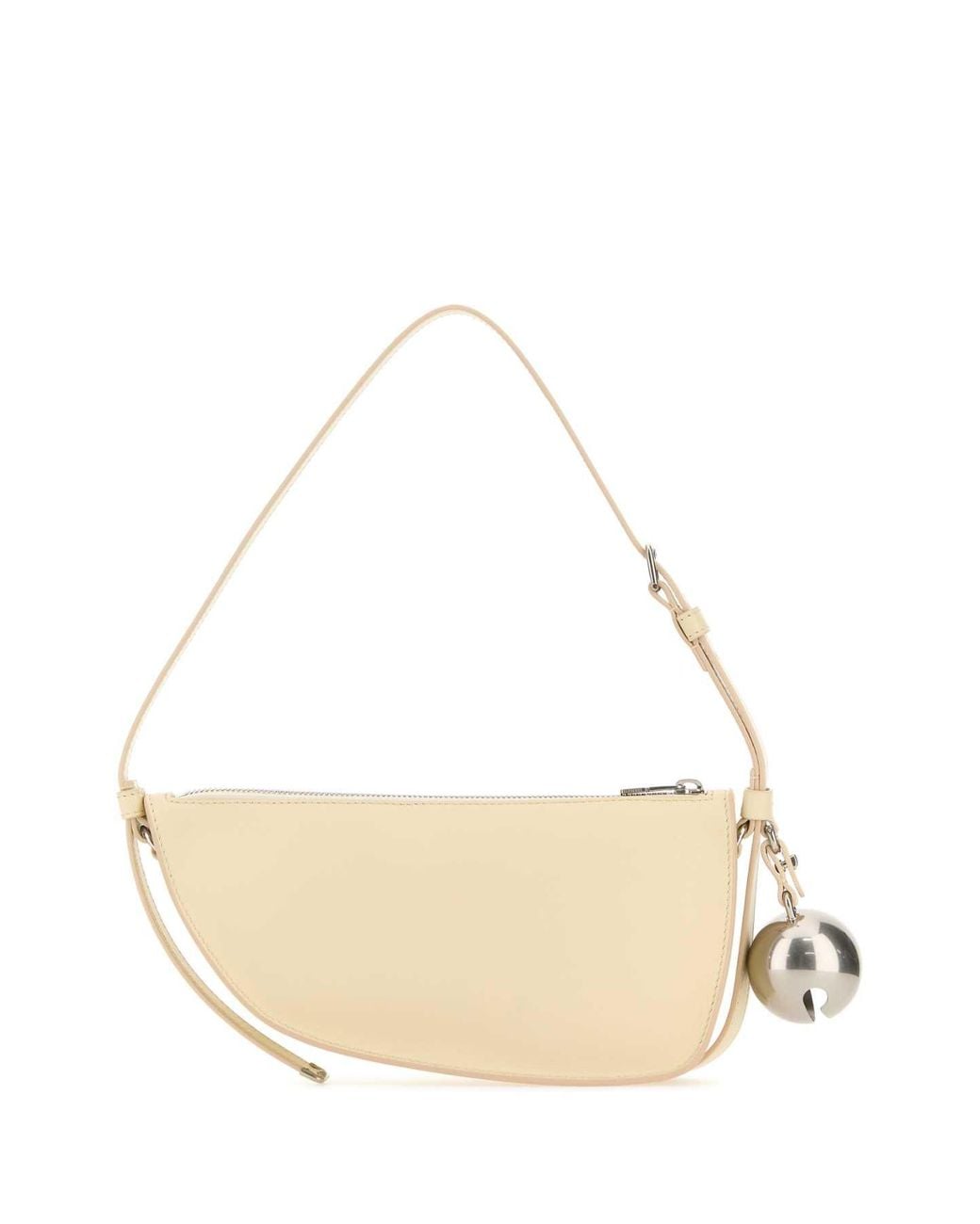 Burberry Natural Cream Leather Shield Mini Shoulder Bag