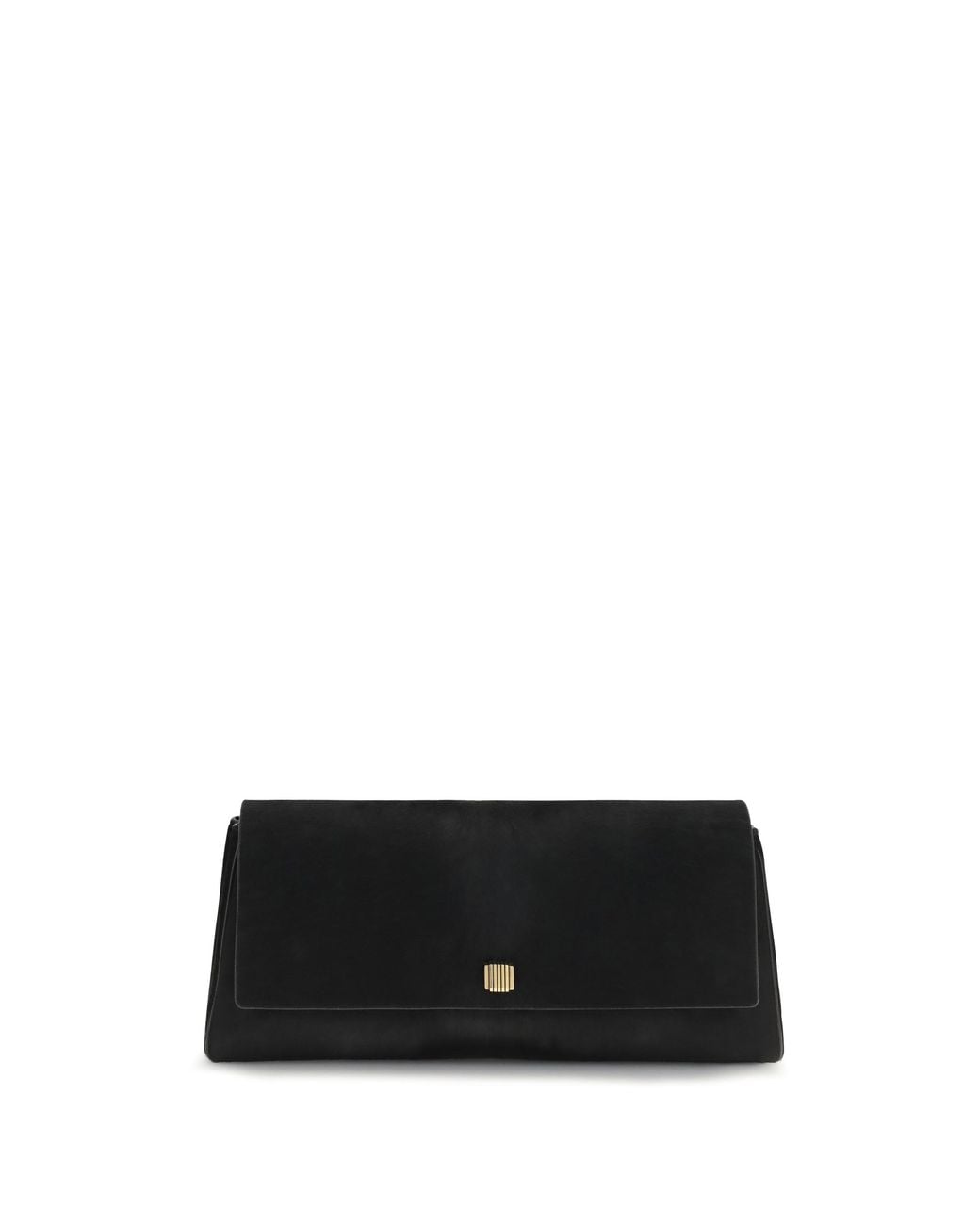 Khaite Black Audrey Clutch Calf Suede
