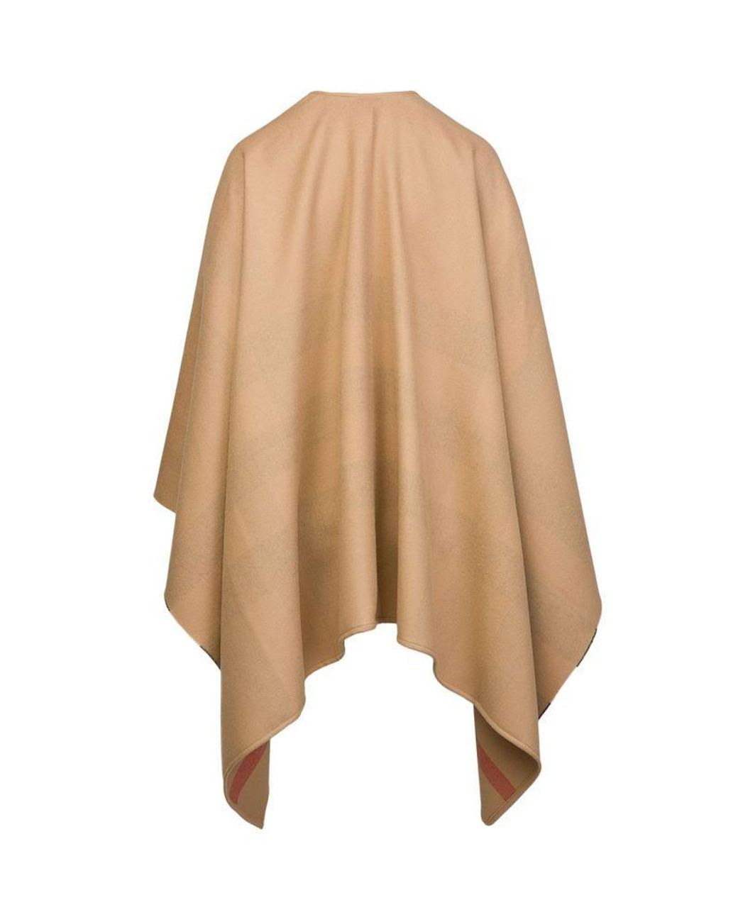 Burberry Natural Check Reversible Wool Cape