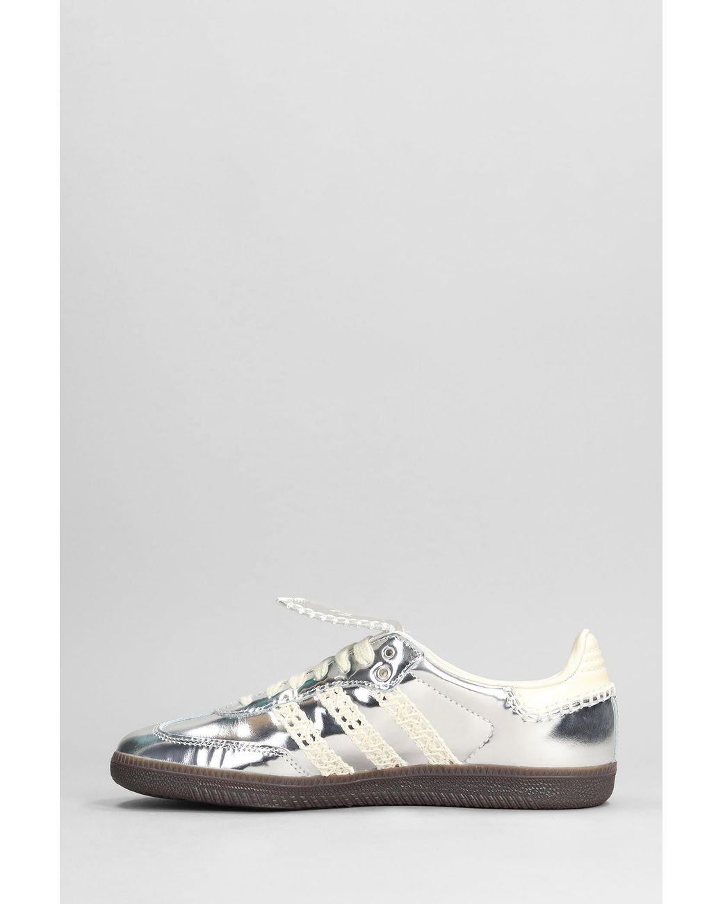 adidas Originals Samba Sneakers In Silver Leather in White for Men | Lyst