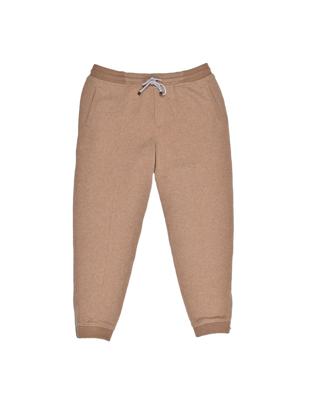 Brunello Cucinelli Natural Camel Cashmere Jogger Trousers for men
