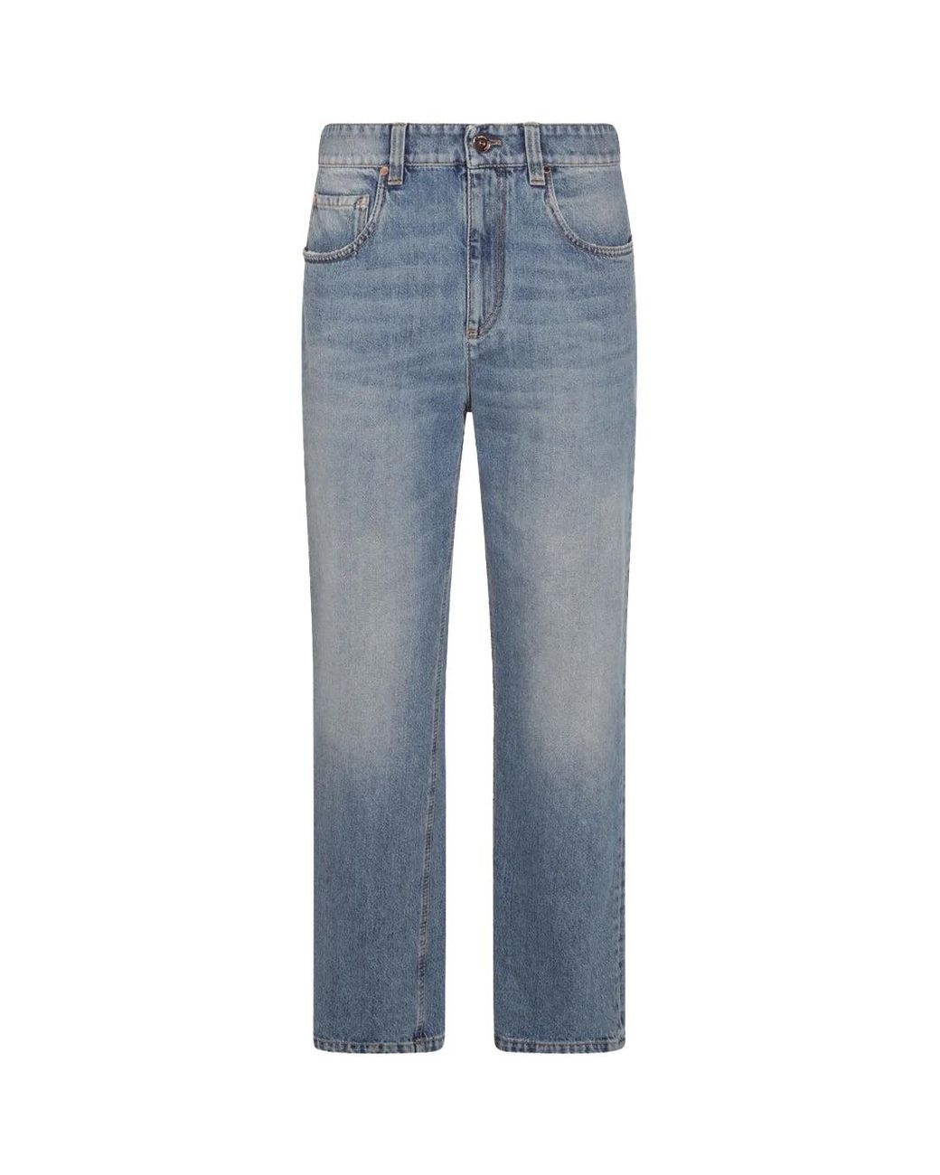 Brunello Cucinelli Blue Denim Trousers