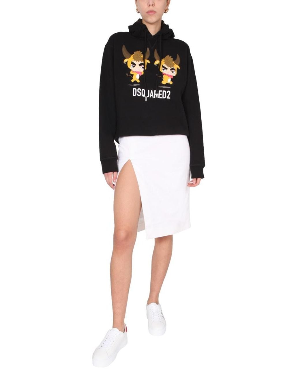 DSquared² Black Fräulein Skirt Cotton