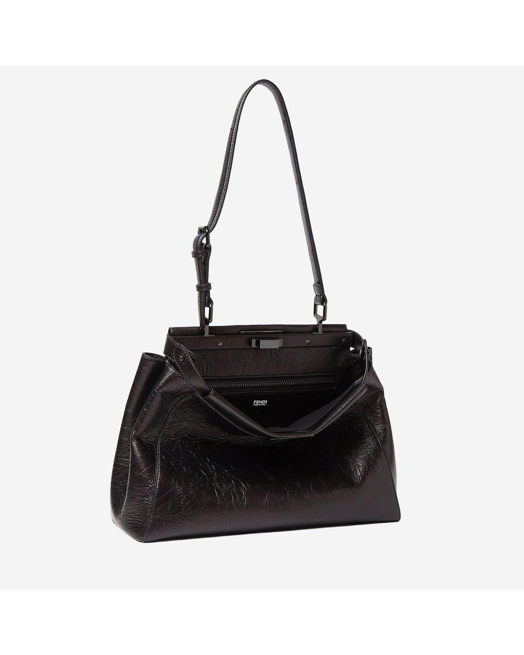 Fendi Black Shoulder Bag Peekaboo Soft Leather Calf