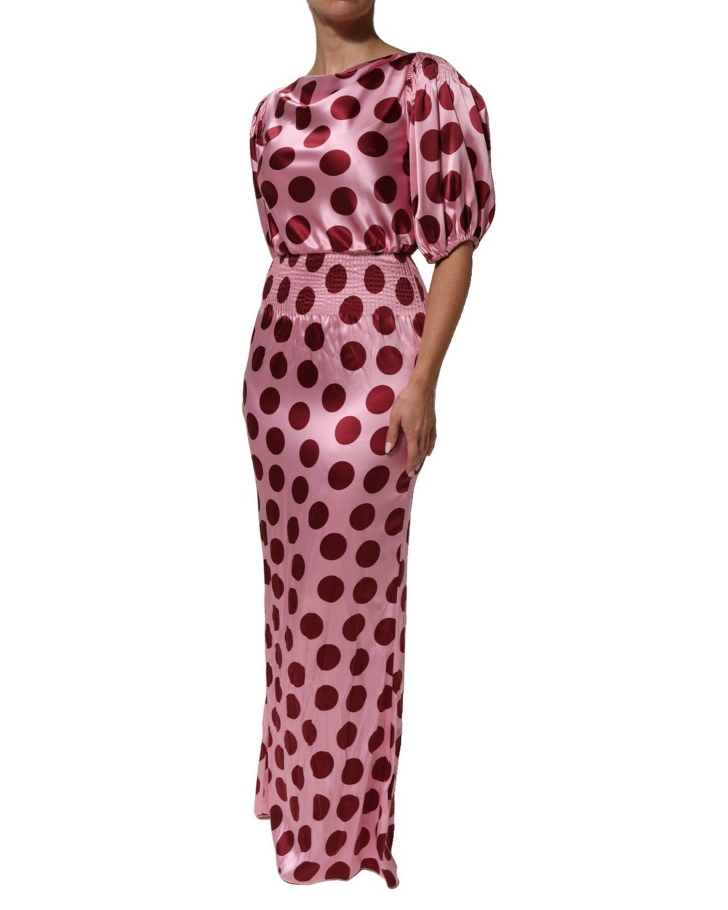 Dolce & Gabbana Red Dot Silk Dress