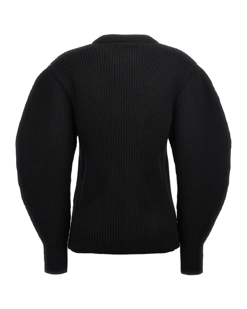 Jil Sander Black Ribbed Wool Sweater