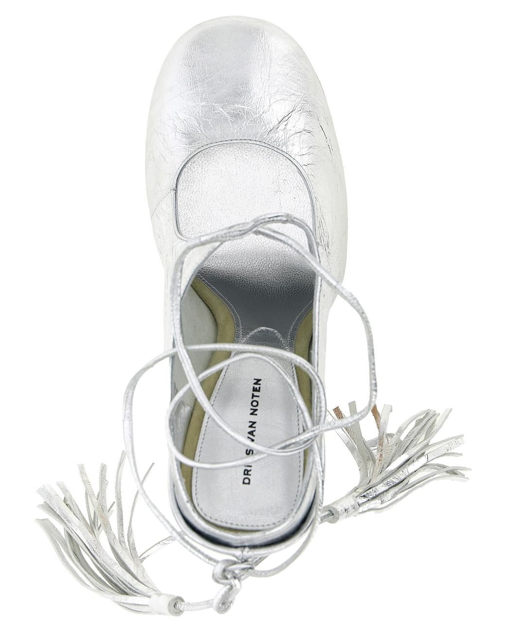 Dries Van Noten White Leather Pumps