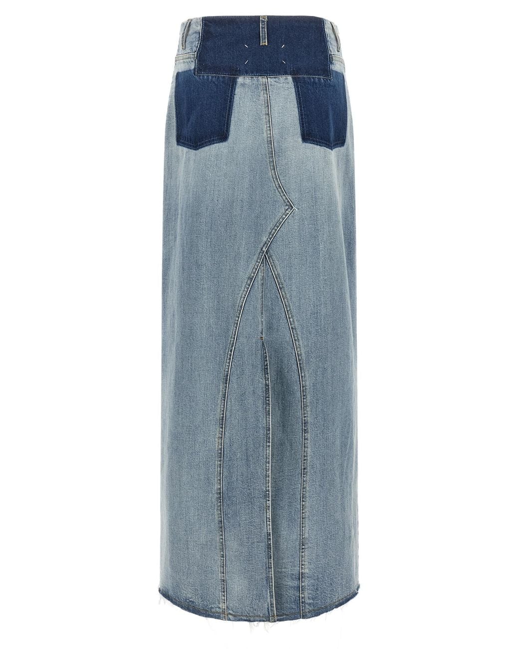 Maison Margiela Blue Maison Margiela Deconstructed Denim Skirt