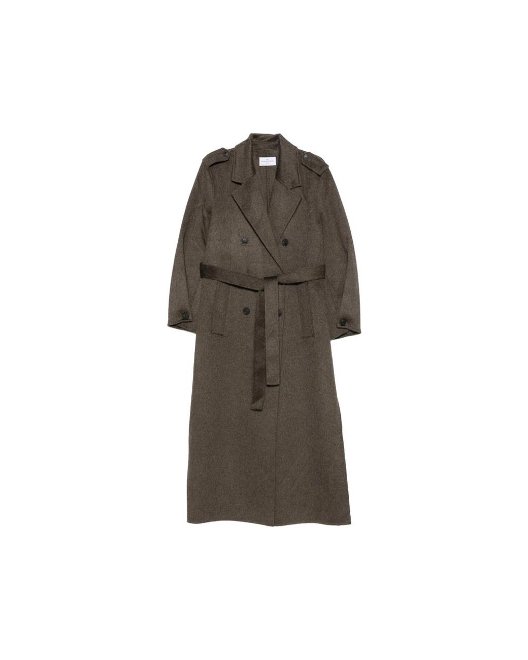 The Dynamis Studio Brown Double-Breasted Belted Coat