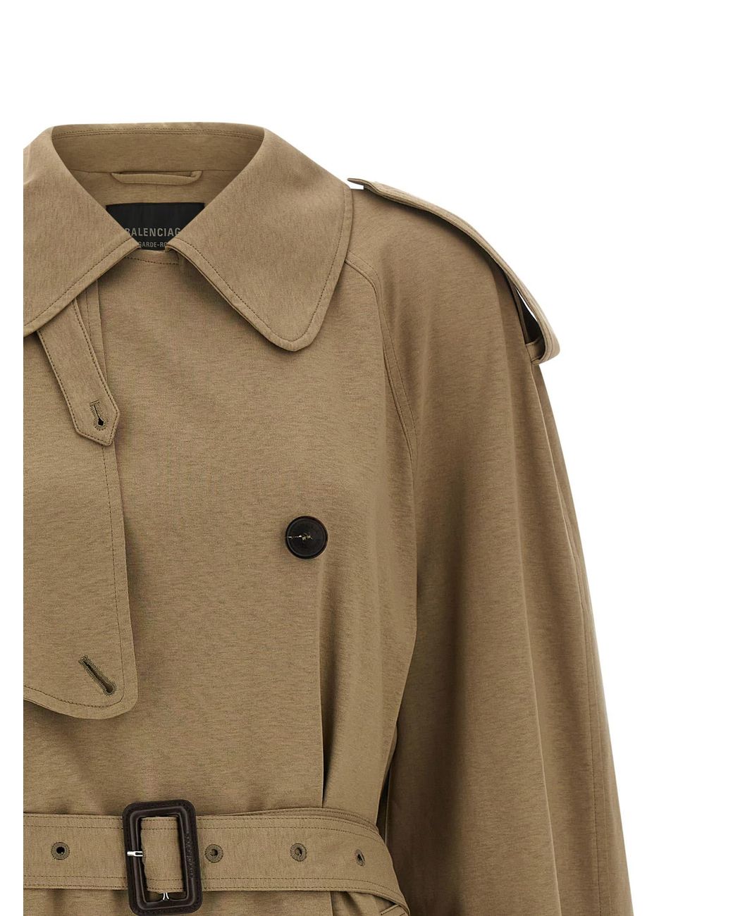 Balenciaga Natural Cotton Trench Coat