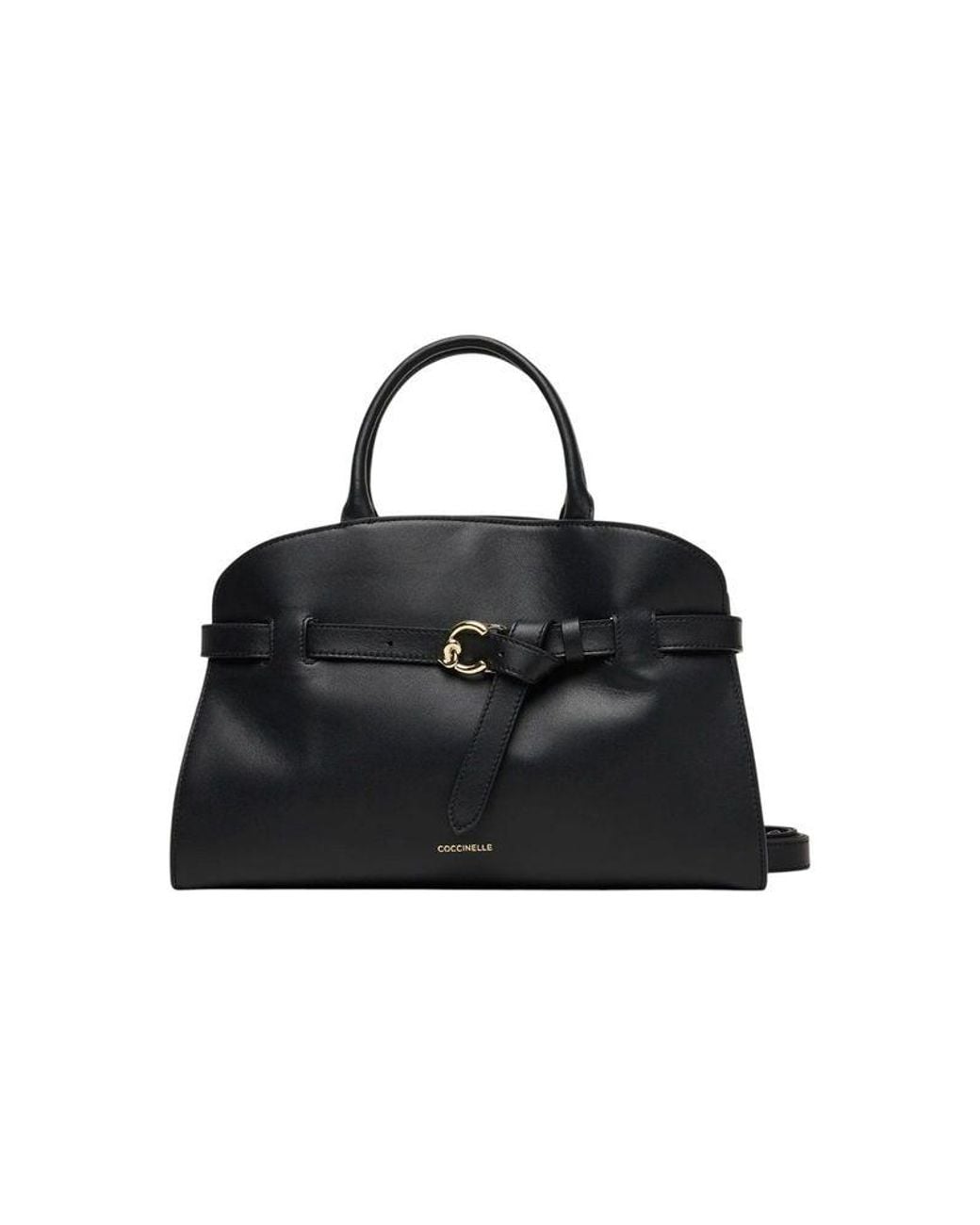 Coccinelle Black Top Handle Bag Smooth Leather