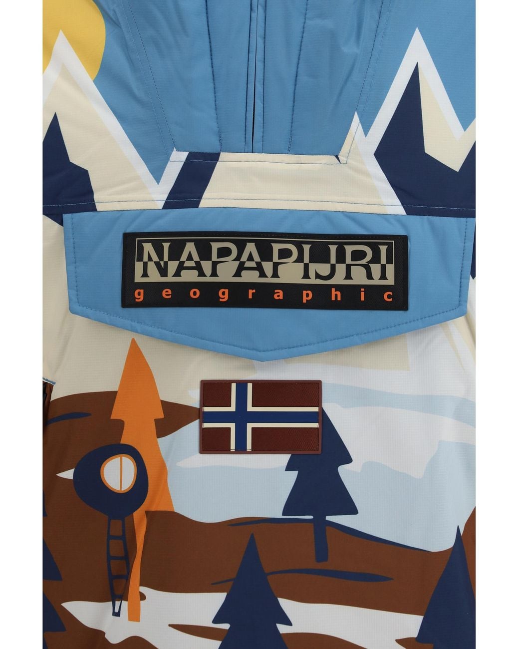 Napapijri Blue Anorak Jacket Recycled Polyester for men