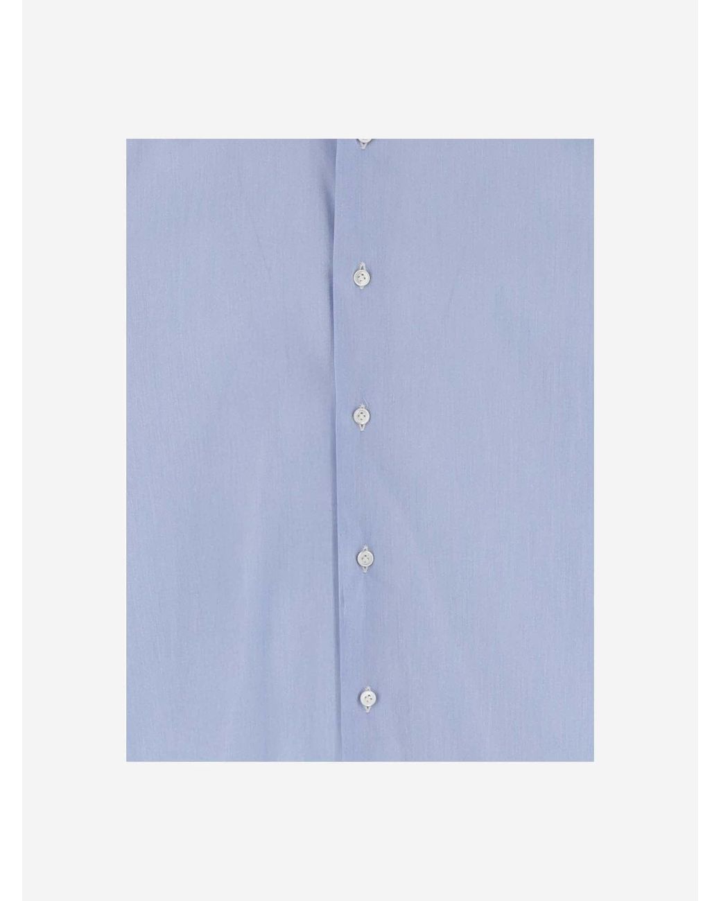 Alessandro Gherardi Blue Stretch Cotton Blend Shirt for men
