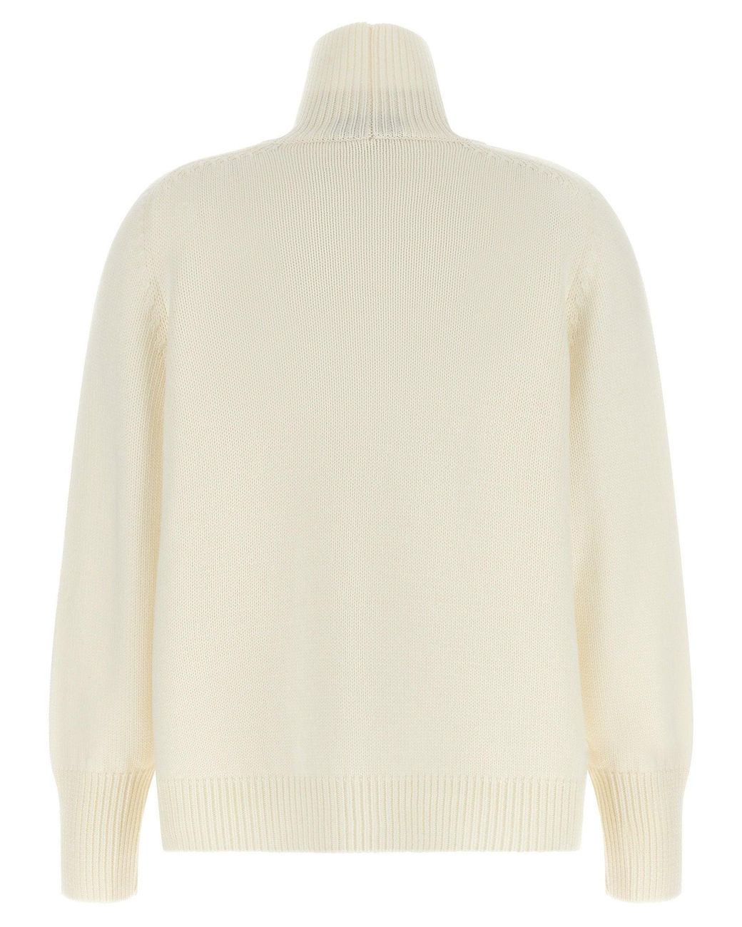 Fabiana Filippi White Virgin Wool Turtleneck Sweater