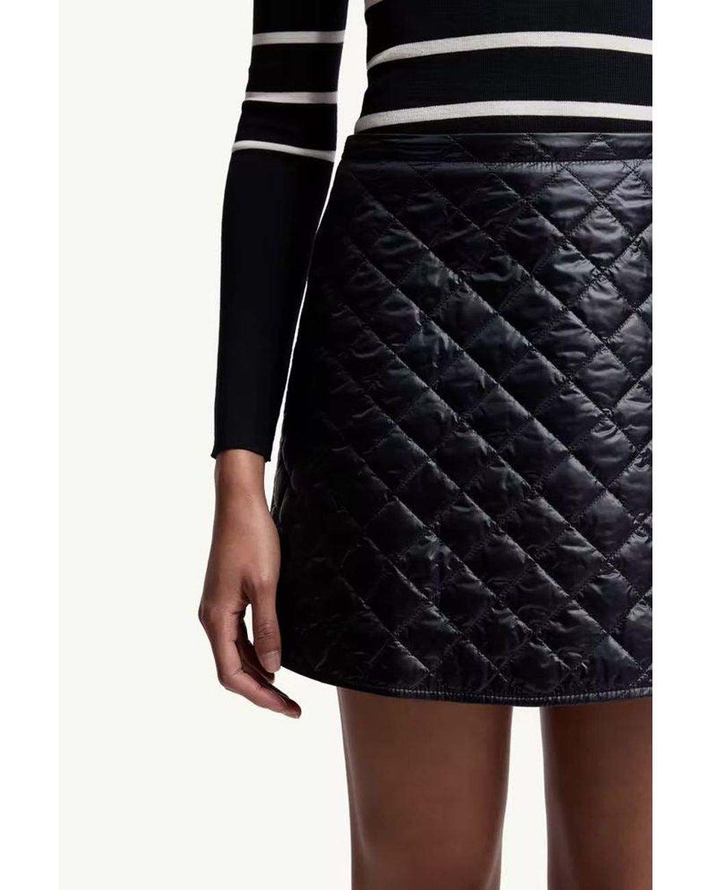 Moncler Blue Moncler Quilted Nylon Skirt