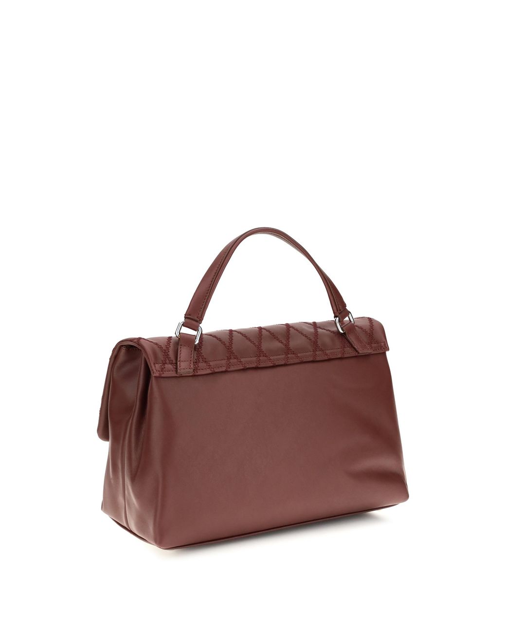 Zanellato Purple Postina Tramè Leather Top Handle Bag Calf Bos Taurus Shoulder